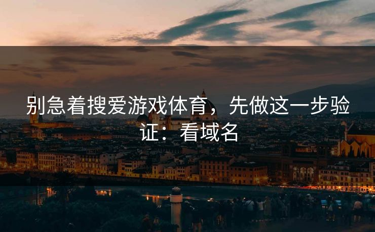别急着搜爱游戏体育，先做这一步验证：看域名